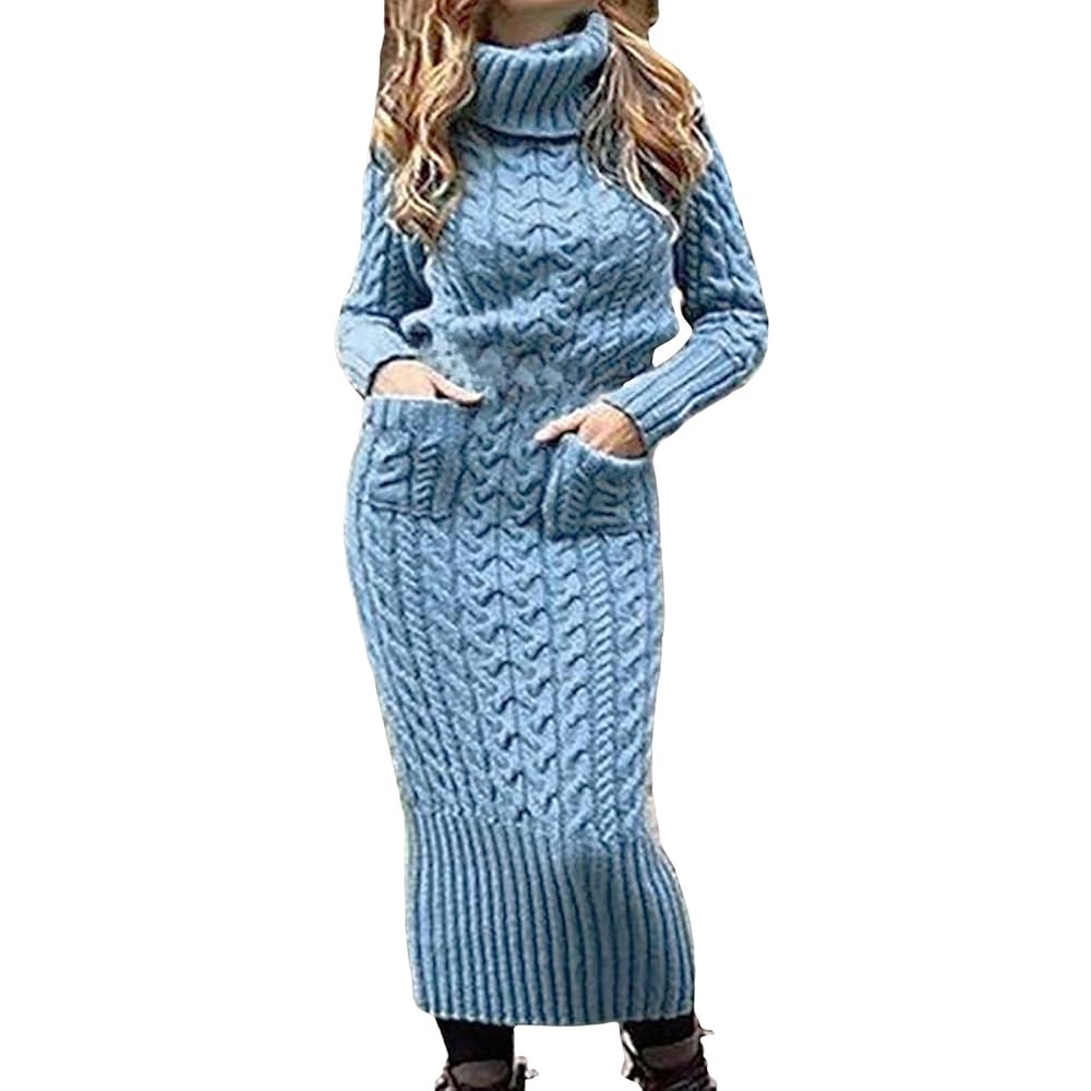 Puff Sleeve Cable Knit Dress M グレー Puff Sleeve Cable Knit Dress